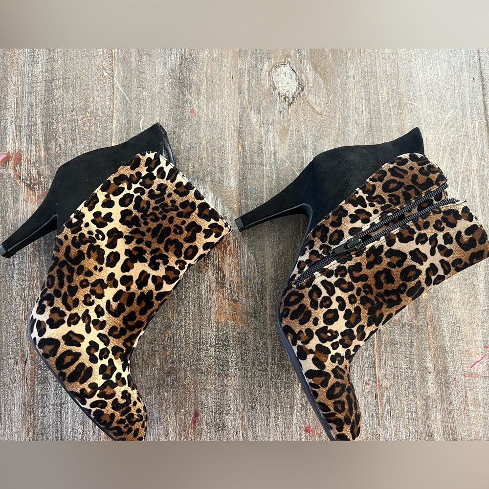 Leopard print boots